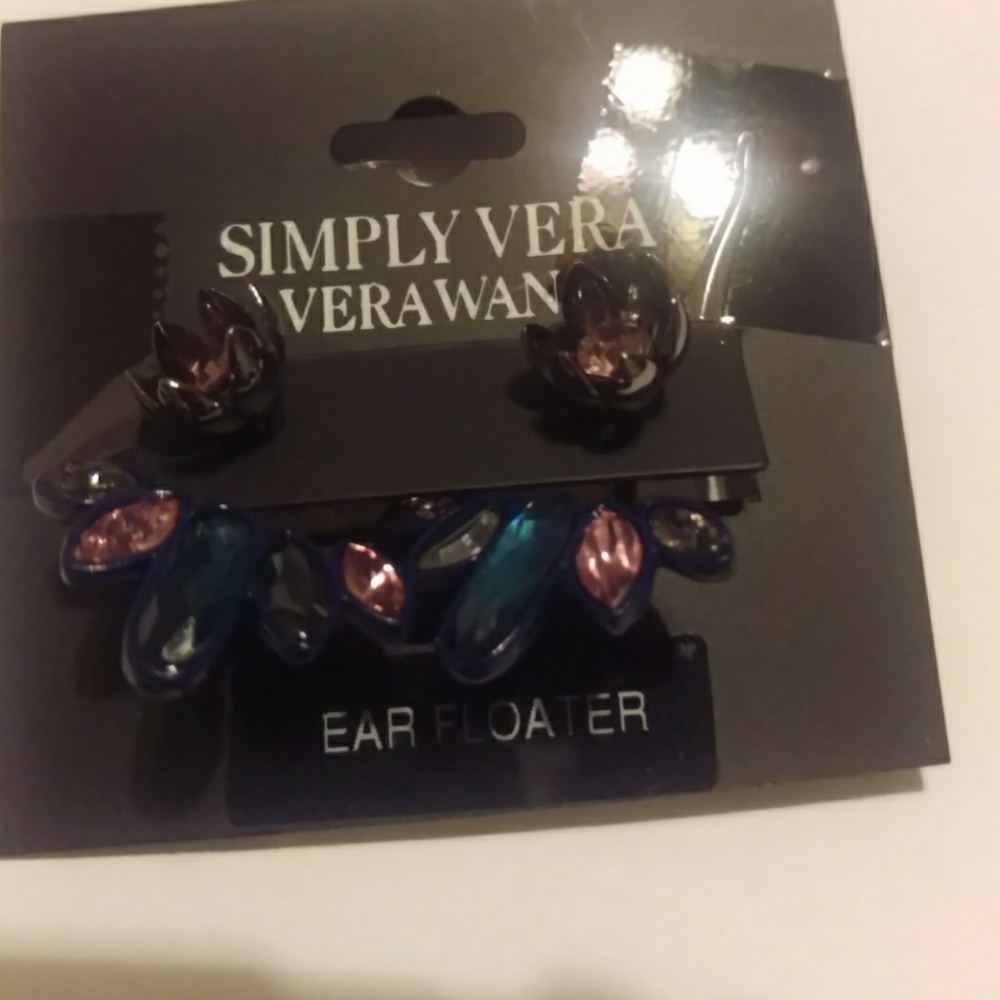 Simply Vera Wang bling flower colorful earings - Picture 2 of 6